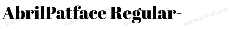 AbrilPatface Regular字体转换 AbrilPatface Regular字体转换